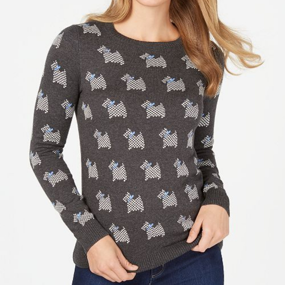 Gray Scottie Dog Sweater size XL - Picture 6 of 6